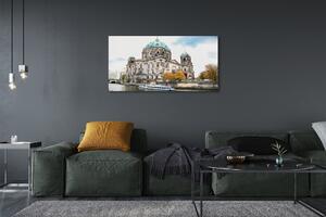 Obraz na płótnie Niemcy Katedra rzeka berlin