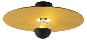 Plafon / Lampy sufitowe czarny klosz płaski żółty 45cm - Combi Oswietlenie wewnetrzne
