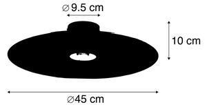 Plafon / Lampy sufitowe czarny klosz płaski czarny 45cm - Combi Oswietlenie wewnetrzne