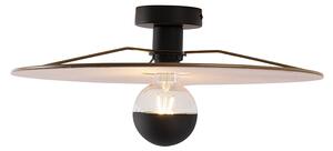 Plafon / Lampy sufitowe czarny klosz płaski różowy 45cm - Combi Oswietlenie wewnetrzne