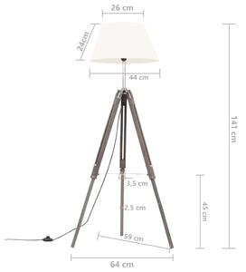 Szaro-biała lampa podłogowa z regulacją wysokości - EX199-Nostra