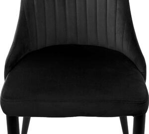 Krzesło welurowe LORIENT VELVET Czarne