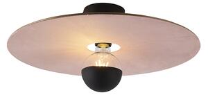 Plafon / Lampy sufitowe czarny klosz płaski różowy 45cm - Combi Oswietlenie wewnetrzne