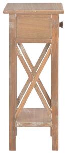 Brązowy stolik boczny z drewna - Kroton