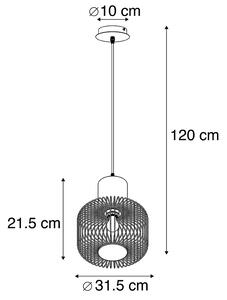 Designerska lampa wisząca czarna - Baya Oswietlenie wewnetrzne