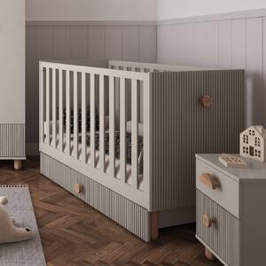 Kaszmirowe łóżeczko LOFT 2w1 120x60 z szufladą barierką i opcją tapczanika