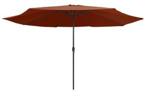 Parasol ogrodowy na metalowym słupku, 390 cm, terakota