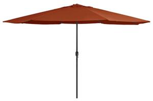 Parasol ogrodowy na metalowym słupku, 390 cm, terakota