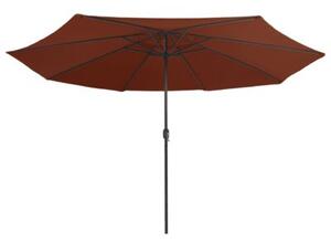 Parasol ogrodowy na metalowym słupku, 390 cm, terakota