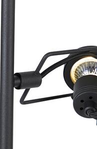Przemysłowa lampa podłogowa czarna 2-punktowa - Suplux Oswietlenie wewnetrzne