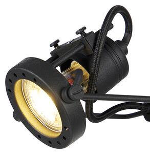 Przemysłowa lampa podłogowa czarna 2-punktowa - Suplux Oswietlenie wewnetrzne