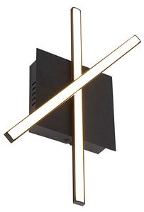 Nowoczesna lampa sufitowa czarna z 3-stopniowym ściemnianiem LED - Cruz Oswietlenie wewnetrzne
