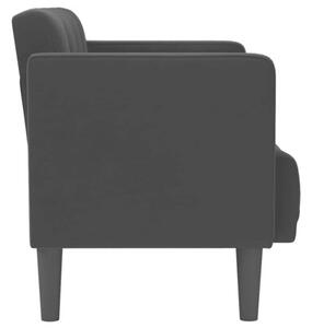 Sofa dwuosobowa czarna 111 cm aksamit