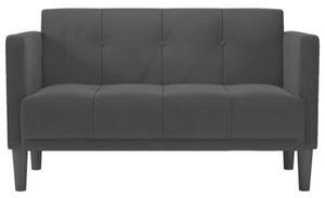 Sofa dwuosobowa czarna 111 cm aksamit