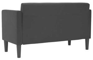 Sofa dwuosobowa czarna 111 cm aksamit