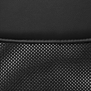 Krzesło biurowe czarne ekoskóra siatka regulacja wysokości obrotowe Design Beliani