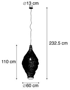 Orientalna lampa wisząca złota 60 cm - Nidum L. Oswietlenie wewnetrzne