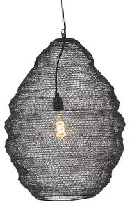 Orientalna lampa wisząca czarna 45 cm - Nidum Oswietlenie wewnetrzne