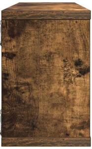 Półki ścienne, 4 szt., przydymiony dąb, 60x15x23 cm
