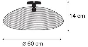 Orientalna lampa sufitowa czarna 60 cm - Glan Oswietlenie wewnetrzne