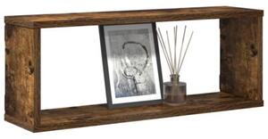 Półki ścienne, 4 szt., przydymiony dąb, 60x15x23 cm