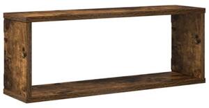Półki ścienne, 4 szt., przydymiony dąb, 60x15x23 cm