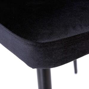 Krzesło tapicerowane Lincoln Velvet czarny