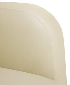 Sofa fotel z podÅokietnikami kremowy 54 cm skÃ³ra ekologiczna