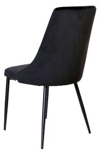Krzesło tapicerowane Lincoln Velvet czarny