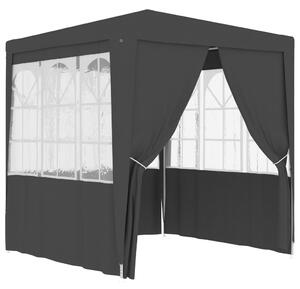 Namiot imprezowy ze ściankami, 2,5x2,5 m, antracytowy, 90 g/m²