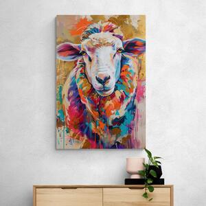 Obraz owca z imitacją obrazu