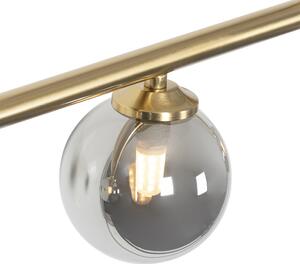 Lampa wisząca złota przydymione szkło 5-źródeł światła - Athens Oswietlenie wewnetrzne