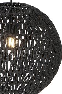 Retro lampa wisząca czarna 40cm - Lina Ball Oswietlenie wewnetrzne