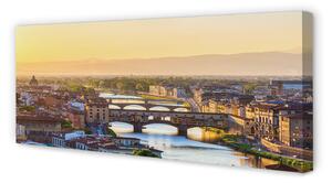 Obraz na płótnie Włochy Wschód słońca panorama