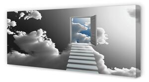 Obraz na płótnie Schody chmury drzwi