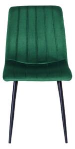Krzesło tapicerowane Fresno Velvet ciemno-zielone