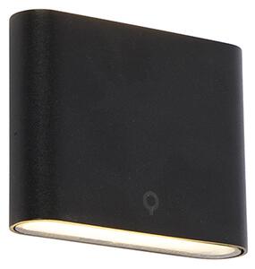 Zewnetrzna Nowoczesna zewnętrzna lampa ścienna czarna 11,5 cm z LED IP65 - Batt Oswietlenie zewnetrzne