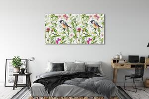 Obraz na płótnie Malowany ptak w trawie