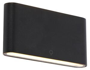 Zewnetrzna Nowoczesny Kinkiet / Lampa scienna zewnętrzny czarny 17,5 cm z LED IP65 - Batt Oswietlenie zewnetrzne