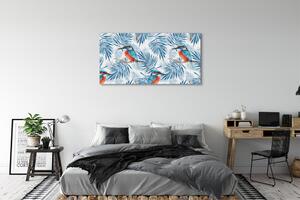 Obraz na płótnie Malowany ptak na gałęzi
