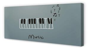 Obraz na płótnie Pianino nuty