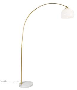 Luk Nowoczesna lampa łuk złota klosz biały - Arc Basic Oswietlenie wewnetrzne