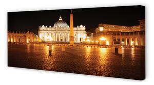 Obraz na płótnie Rzym Bazylika plac noc