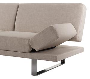 Sofa rozkładana 3-osobowa kanapa regulowane podłokietniki welurowa beżowa York Beliani