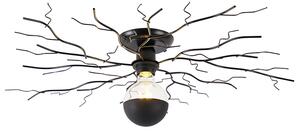 Lampa sufitowa Art Deco czarna 50 cm - Ramuri Oswietlenie wewnetrzne