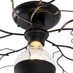 Lampa sufitowa Art Deco czarna 80 cm - Ramuri Oswietlenie wewnetrzne