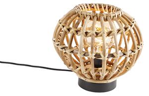 Wiejska lampa stołowa bambusowa 25 cm - Canna Oswietlenie wewnetrzne