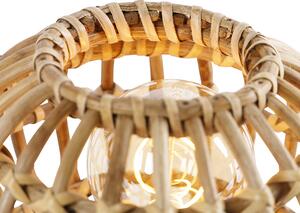 Wiejska lampa stołowa bambusowa 25 cm - Canna Oswietlenie wewnetrzne