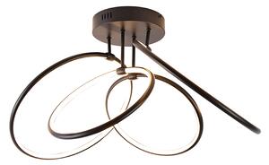 Lampa sufitowa czarna z 3-stopniowym ściemnianiem LED 4-punktowym - Joaniqa Oswietlenie wewnetrzne