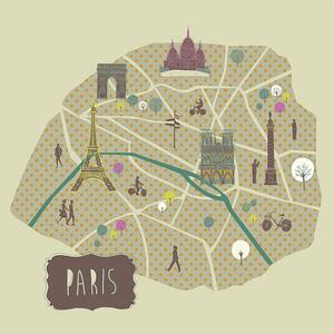 Ilustracja Paris, LavandaPrint